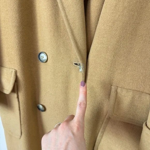 Vintage Camel Hair Coat Neimans Marcus Maxi Coat Tan Long 80s 90s Classic - Picture 9 of 14